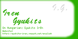 iren gyukits business card